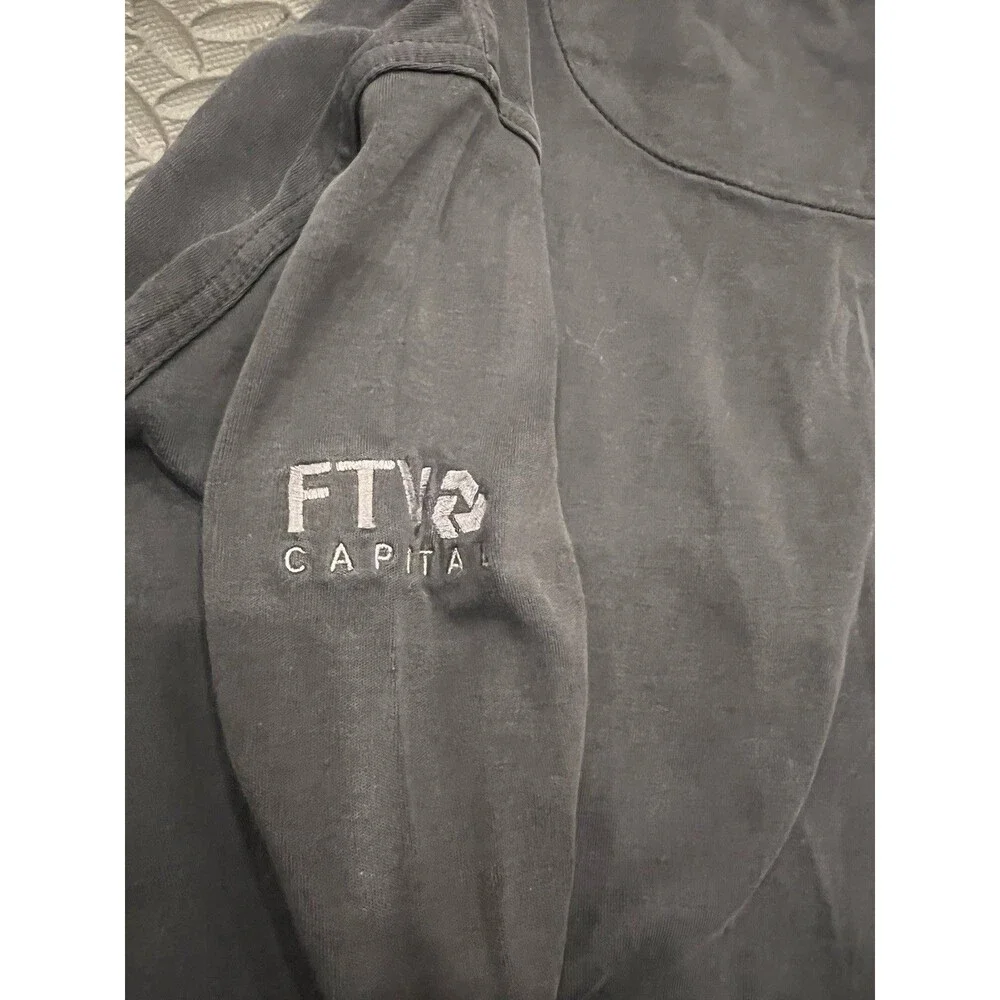 Peter Millar Performance 1/4 Zip Pullover Men's Large Black Golf perth melange - Picture 8 of 8